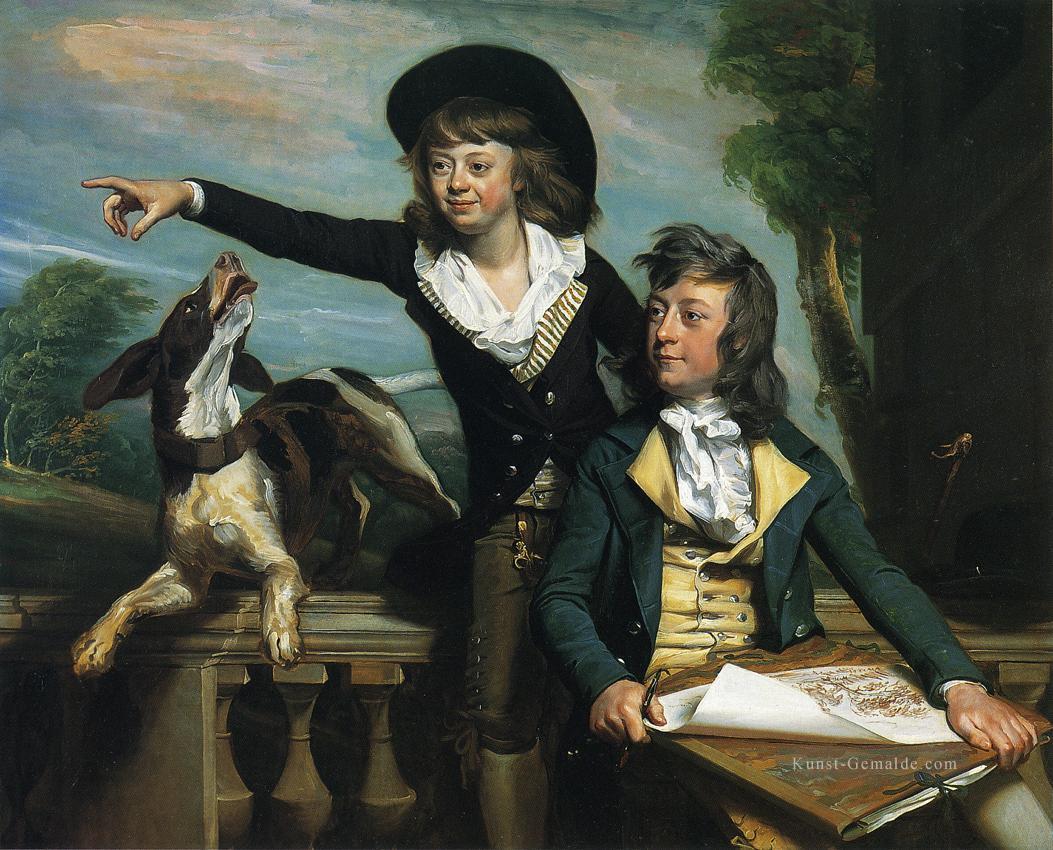 Charles Callis westlichen und sein Bruder Shirley westlichen kolonialen Neuengland Porträtmalerei John Singleton Copley Ölgemälde